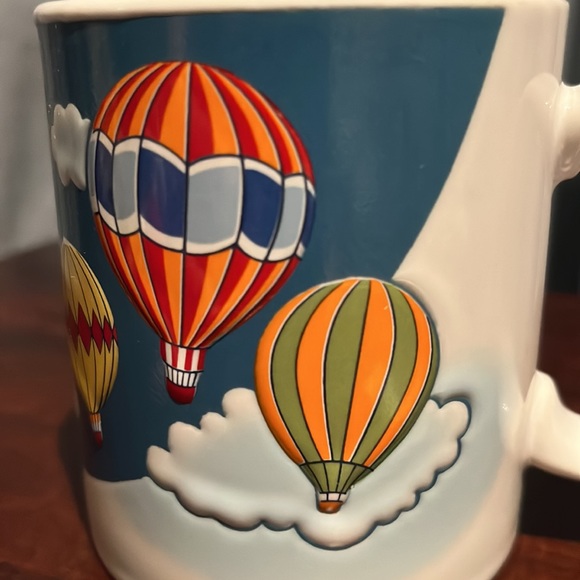 Colorful Hot Air Balloons Among the Clouds Mug w/ 3D (Raised) Decoration - Picture 2 of 10